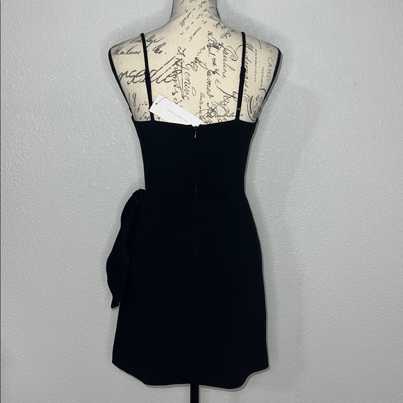 NWT FRENCH CONNECTION Black V-Neck WHISPER Bow ENVELOPE Sleeveless MINI DRESS - Picture 7 of 13